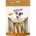 Dokas Tygge-Twister - 4 x 200 g Oksehud, vom & kyllingbryst