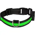 Eyenimal LED-Lyshalsbånd - grønn - Str. L: 50 - 65 cm Halsomfang, B 25 mm