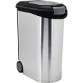 Curver Metallic, Oppbevaringsbeholder for mat til kjæledyr, Plast, Sort, Grå, Monokromatisk, Frittstående, 54 l