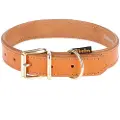 Heim Buffalo lærhalsbånd, cognac - Str. 55: 40 - 50 cm