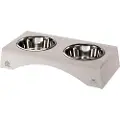 Ferplast katteskål med stativ - 2 x 1,2 l, L 49,5 x B 23 x H 9,6 cm