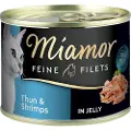 Miamor Økonomipakke Miamor Fine Fileter 12 x 185 g - Tunfisk & reker i gelé