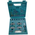 Makita E-11829, Drill, Murverk, Metall, Tre, Blå, Sølv, 60 stykker, Forsenkningsbor, Hex (metrisk), Philips, Pozidriv, Spor/slot, Torx