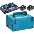 Makita 198077-8, Batteri- og ladersett, Lithium-Ion (Li-Ion), 6 Ah, 18 V, Makita, Sort, Grønn