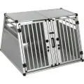 Zooplus Exclusive Biltransportbur AluRide dobbelt Str. XL: B 97 x L 92 x H 68 cm