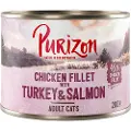 Purizon Original 12 x 200 g - kornfri - Adult: Kyllingfilet med kalkun & Laks