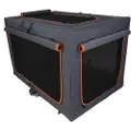 Zooplus Exclusive Sammenleggbart Nylonbur Alu deluxe - M: L 76 x B 51 x H 48 cm