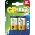 GP Ultra Plus Alkaline C, Engangsbatteri, C, Alkalinsk, 1,5 V, 2 stykker, Flerfarget