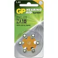 GP Hearing Aid ZA10, Engangsbatteri, PR70, Zink-luft, 1,4 V, 6 stykker, 3,6 mm