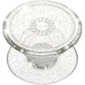 PopSockets PopGrip - Fingergrip/støtteben for mobiltelefon - utskiftelig - Clear Glitter Silver
