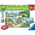 Ravensburger Dinosaurer og deres liv Puslespill 2x24 brikker