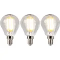 LUEDD Sett med 3 E14 dimmbare LED-kulepærer P45 5W 470lm 2700K