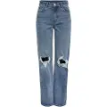 Pieces Holly Wide Destroy Høytaljede Jeans