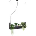 QAZQA Industriell hengelampe sort med hylle 4-lys GU10 - Cage Rack