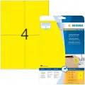 Herma 4561, Gult, Rektangel, A4, Universell, Matte, Laser/Blekkskriver