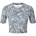 Adidas Techfit Print Crop Kortarmet T-skjorte