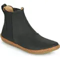 El naturalista for woman. 253102010005_001 Black leather ankle boots N5310 (40), Flat, Casual
