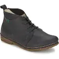 El naturalista for woman. 2N9741010005_001 Leather ankle boots N974 Pleasant Black (42), Flat, Laces, Casual