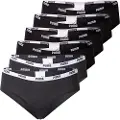 Puma Women's Hipster 6 pack, Clothing, Black, 1