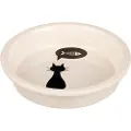 Trixie Keramikkskål med Kattemotiv - 250 ml, Ø 13 cm