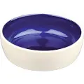 Trixie tofarget keramikkskål 300 ml ø 13 cm - creme/blå