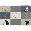Trixie Patchwork Cat spiseunderlag - L 44 × B 28 cm