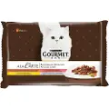 Gourmet Blandet pakke - Gourmet A la Carte 4 x 85 g - And, fjærkre, sardin, ørret