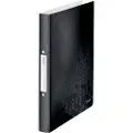 Leitz Ringbuch WOW, DIN A4, PP, schwarz-metallic, 2 Ringe 2 Ring-Reißmechanik, Rückenbreite: 32 mm, Ringdurchmesser: - 1 Stück (4257-00-95)