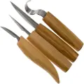 BeaverCraft Set of 4 Knives in Tool Roll