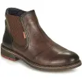 Fluchos for man. F1343 Brown chelsea style leather ankle boots F1343 (44), Flat, 1 to 3 cm, None, Casual, Havana, Classic