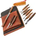 BeaverCraft Deluxe Large Wood Carving Set With Walnut Handles