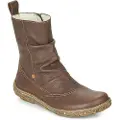 El naturalista for woman. 2N722312E505_012 Pleasant brown leather ankle boots (40), Flat, Zip, Casual