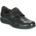 Fluchos for man. 8782_AVE_NEGR Leather shoes 8782_Ave_Negr Black (42), Flat, 1 to 3 cm, Velcro, Casual, Classic