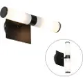 QAZQA Moderne baderom vegglampe svart IP44 2-lys - Bath