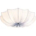 QAZQA Design taklampe grå silke 52 cm 3-lys - Plu