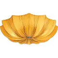 QAZQA Design taklampe gull silke 52 cm 3-lys - Plu