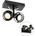 QAZQA Moderne spotlight sort 2-lys - Master 50