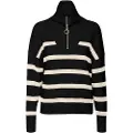 Vero Moda Saba Stripe Genser Med Halv Glidelås