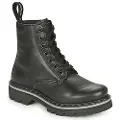 Art for man. 111661201003_001 Black leather ankle boots (36), Flat, 1 to 3 cm, Laces, Casual