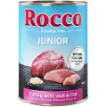 Rocco Økonomipakke Rocco Junior 24 x 400 g - Kalkun & kalvehjerter med kalsium