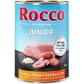Rocco Økonomipakke Rocco Junior 12 x 400 g - Kyllinghjerter & ris med kalsium