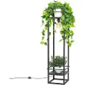 QAZQA Industriell gulvlampe sort - Cage Rack