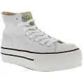 Victoria for woman. 1061101 Sneaker Amsterdam white -platform height: 4.5cm (35), Fabric, Flat, Laces, Casual