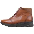 Fluchos for woman. F1358 Bona F1358 leather ankle boots brown (39), Flat, 1 to 3 cm, Laces, Casual