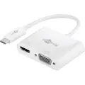 Goobay 52430, Ledning & Trådløs, USB 3.2 Gen 1 (3.1 Gen 1) Type-A + Type-C, Hvit, CE, WEEE, 0 - 45 °C, 15 mm
