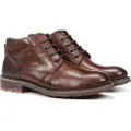 Fluchos for man. F1341 Terry leather ankle boots F1341 brown (41), Flat, 1 to 3 cm, Laces, Casual, Havana, Classic