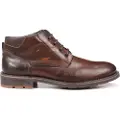 Fluchos for man. F1341 Terry leather ankle boots F1341 brown (44), Flat, 1 to 3 cm, Laces, Casual, Havana, Classic