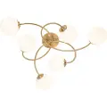 QAZQA Moderne taklampe gull med opalglass 6-lys - Athen