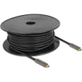 DeLOCK - USB-kabel - 24 pin USB-C (hann) til 24 pin USB-C (hann) - USB 3.2 Gen 1 / DisplayPort 1.2 - 10 m - Active Optical Cable (AOC), støtte for 4K 60 Hz (3840 x 2160) - svart