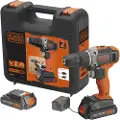 Black & Decker BLACK+DECKER BCD003C2K - Hammerbor - trådløs - 2 hastigheter 10 mm - 45 N·m - 2 batterier - 18 V